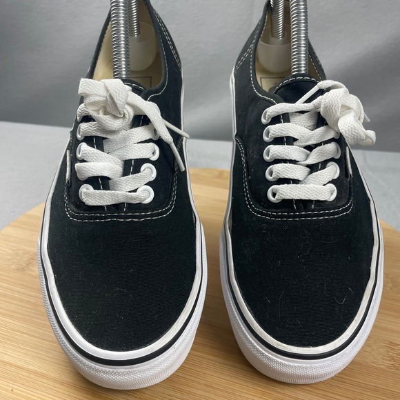 Vans Other - Vans Authentic Black Canvas Low Top Sneakers Shoes Men 7 Women 8.5